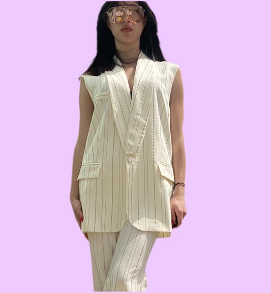 Long Vest with gold stripes
