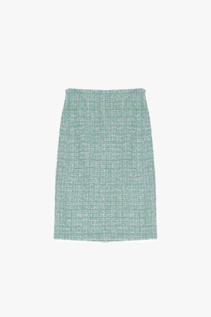 Tweed midi skirt