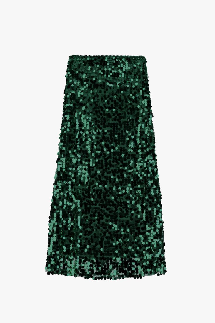 Long skirt with sequins and high waist