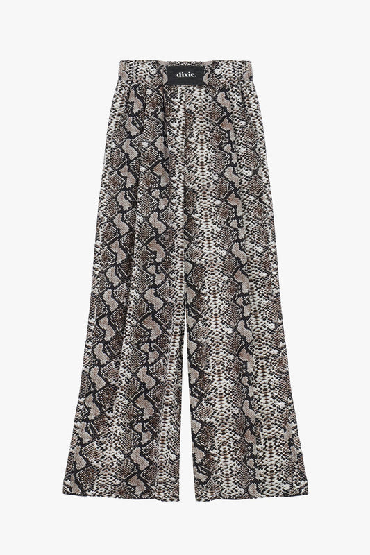 Snake print palazzo pants