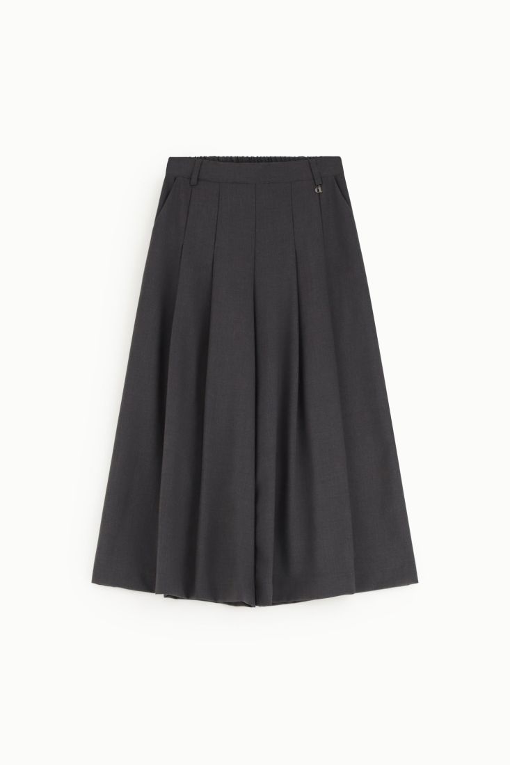 Palazzo trousers wide-leg high-waist with pleats