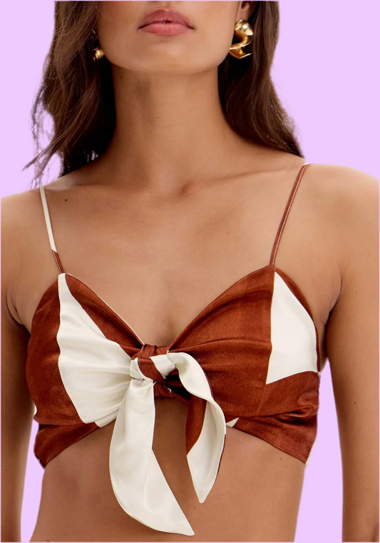 Strappy printed top