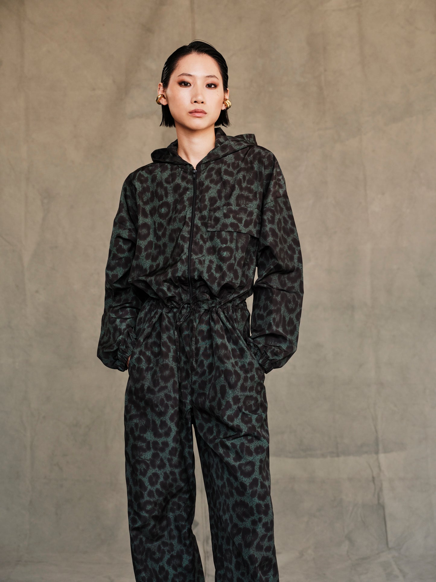 Taftan leopard jumpsuit