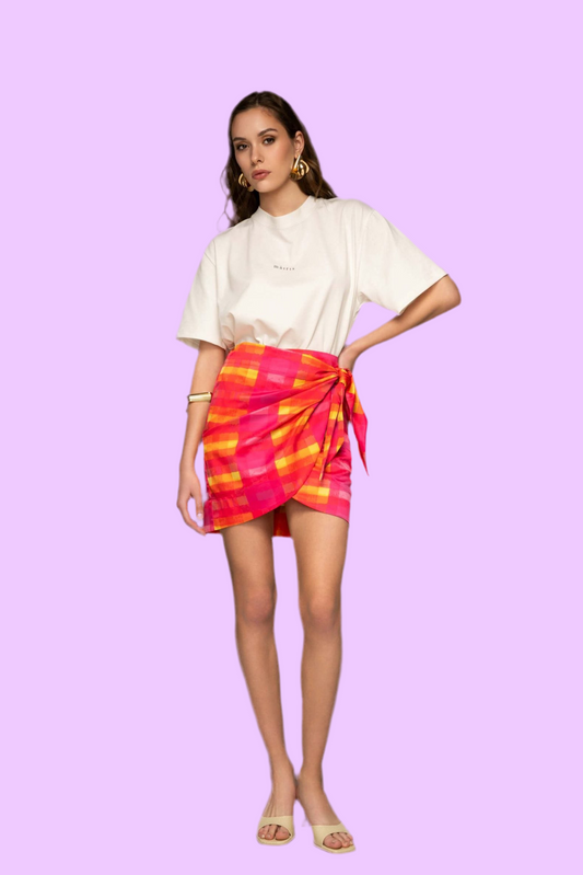 Reverie wrap mini skirt