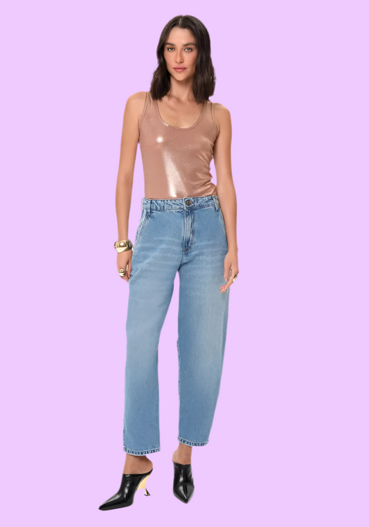 High waist buggy jeans