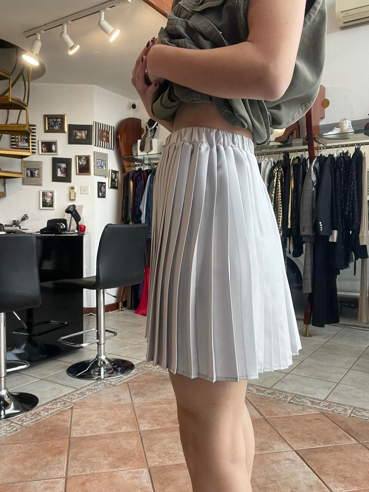 Mini plisse skirt