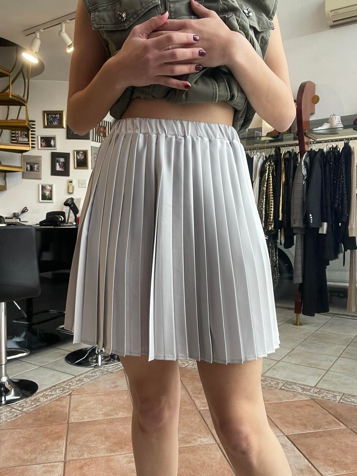 Mini plisse skirt
