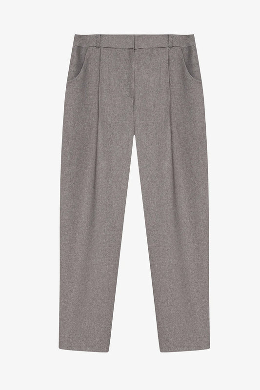 Grey high waist carrot pants