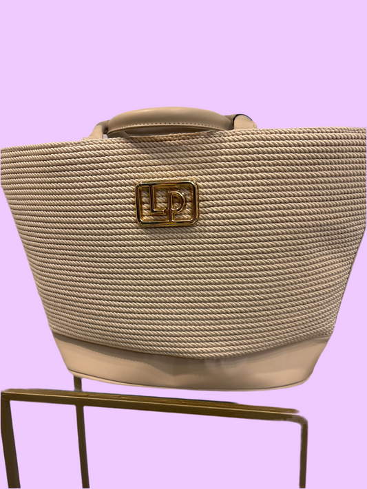 Large leather shopping bag