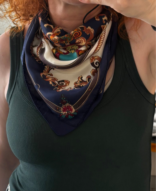 Square printed scarf