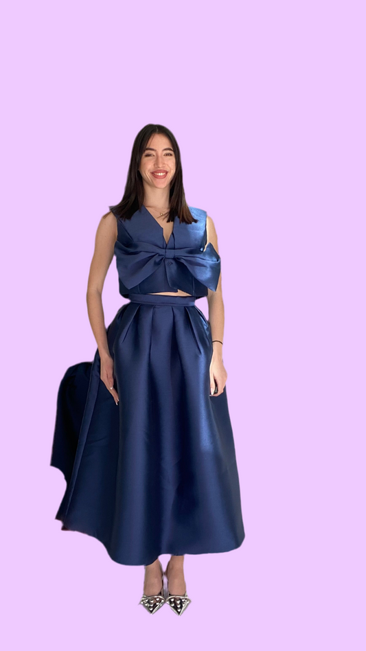 Taftan skirt and top with bow