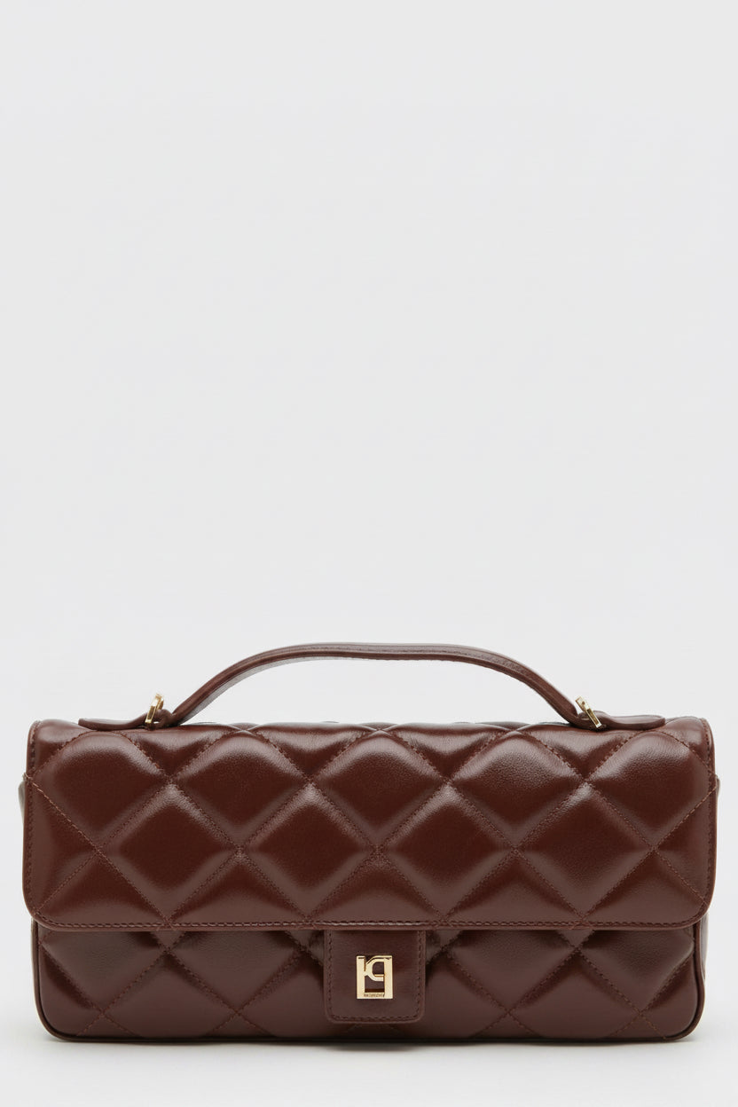 Quilted tote bag with embellishment