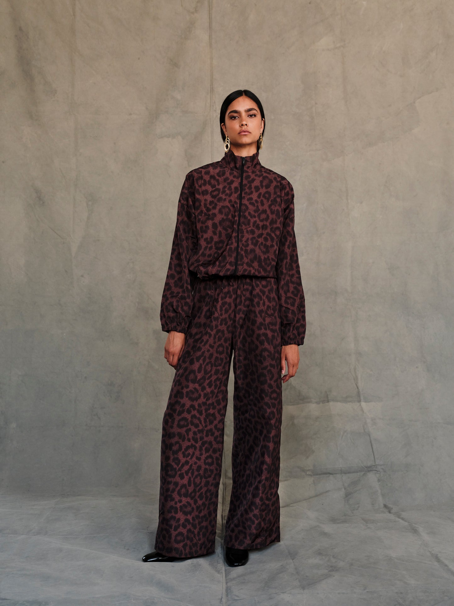 Taftan  leopard wide leg pants