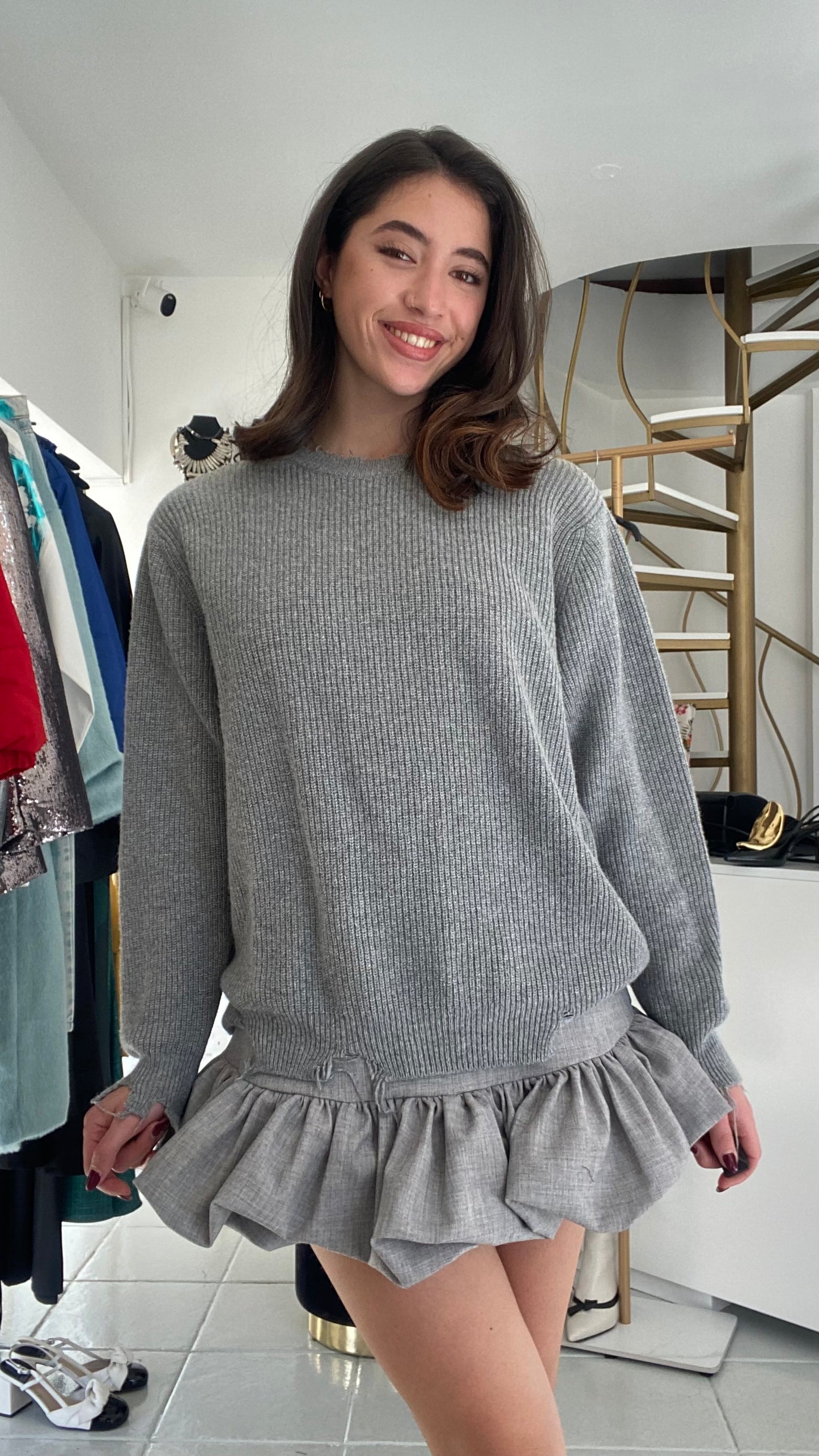 Gray knit