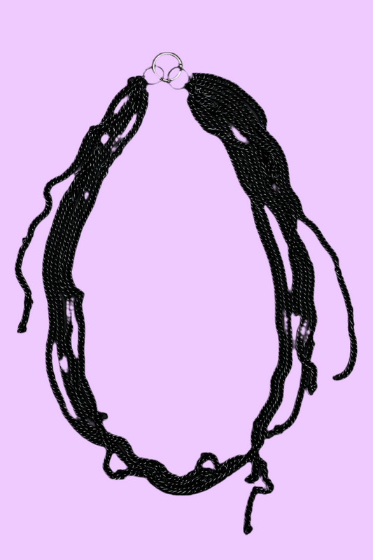 Long chain necklace with layers