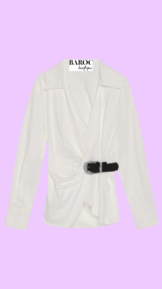White long sleeve rap shirt