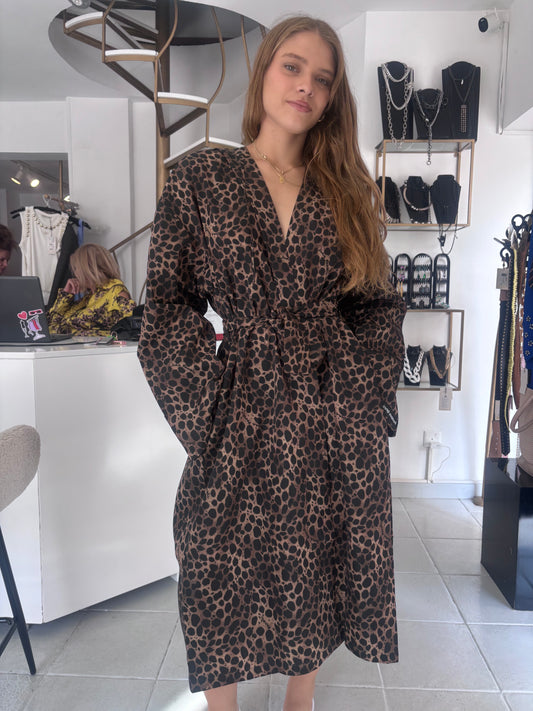 Leopard print Inna Manoli trench coat