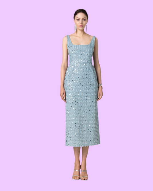 Blair denim midi dress