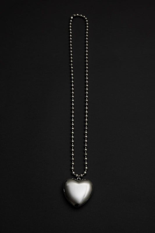 Ball chain heart necklace