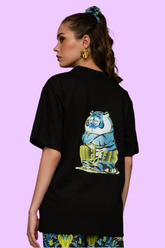 Black t-shirt with print