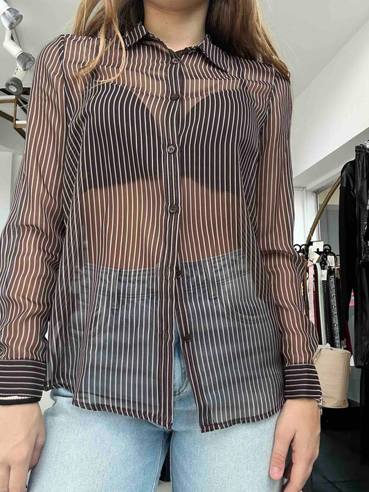 Brown striped shirt