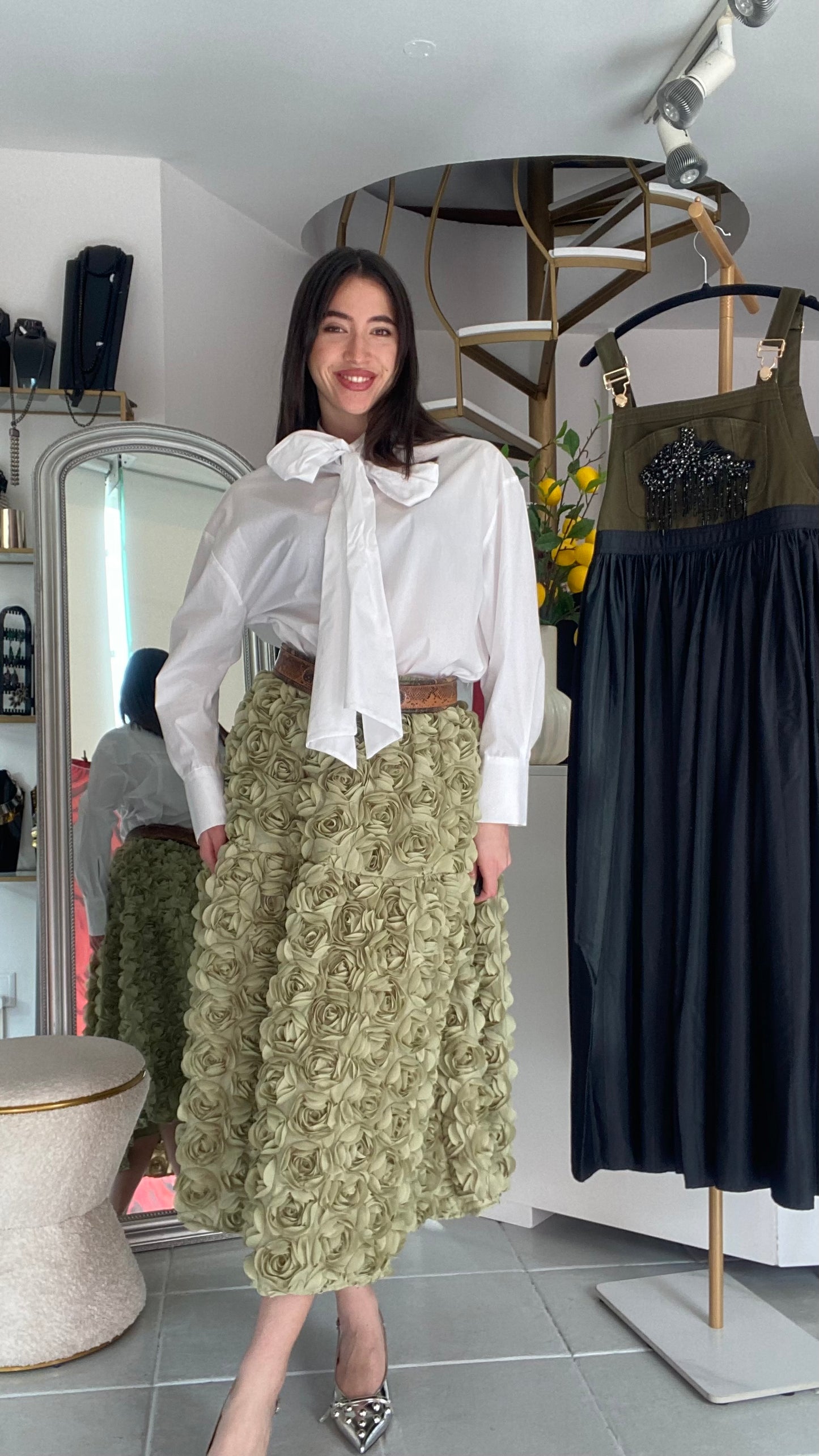 Midi flower skirt