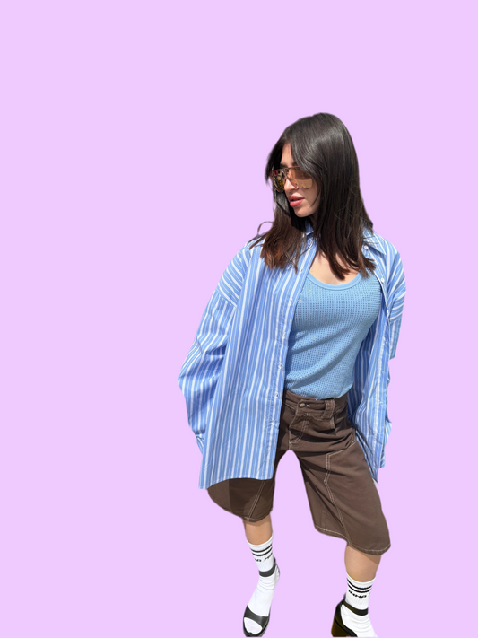 Oversized striped shirt