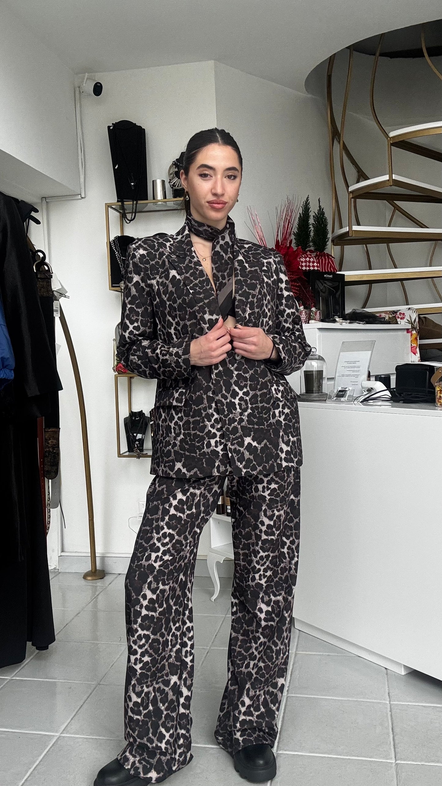 Ruller leopard trouser