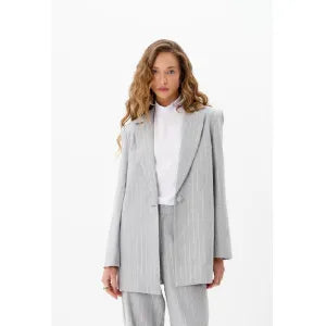 Pin stripe oversize blazer