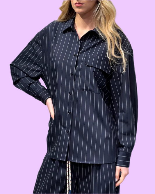 Blue pin stripe shirt
