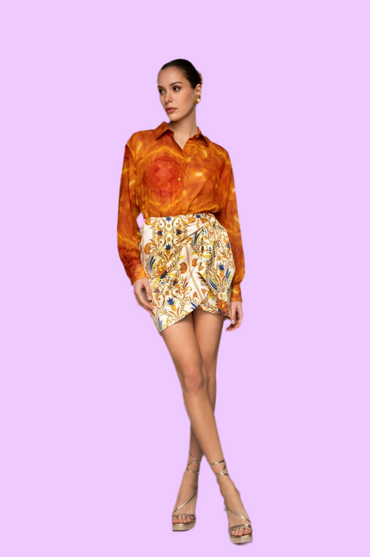Reverie mini wrap skirt