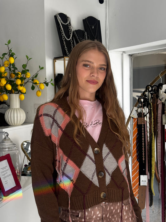 Brown knit Cardigan
