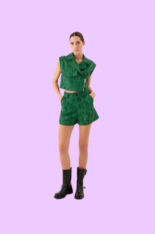 Eco leather vest