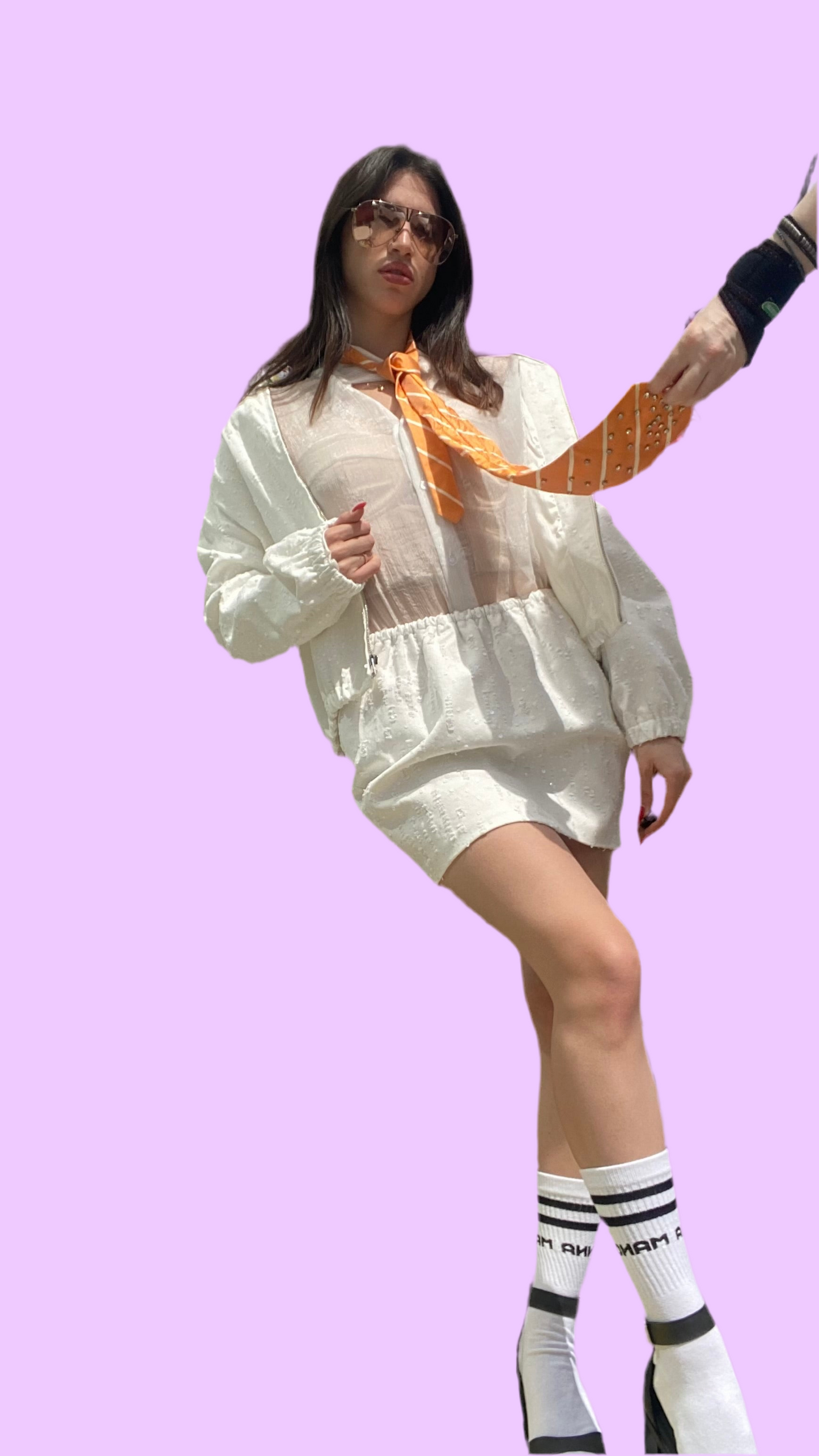 White embroidered jacket