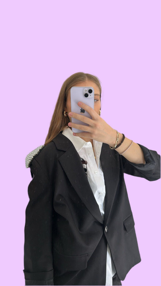 Black single breasted blazer