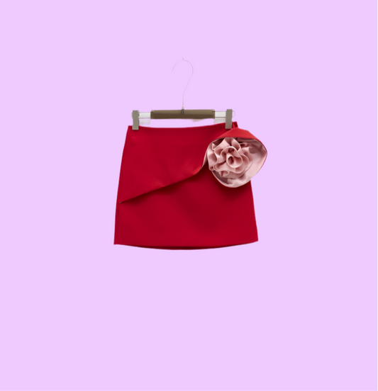 Mini skirt with flower