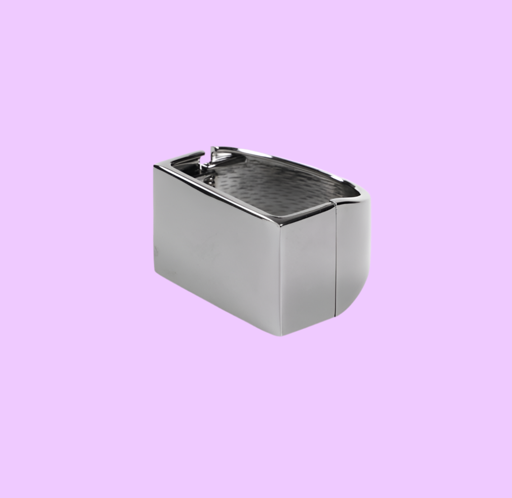 Glossy rectangular cuff bracelet