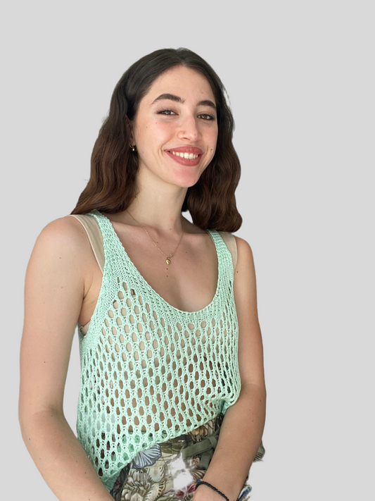 Sleeveless crochet top