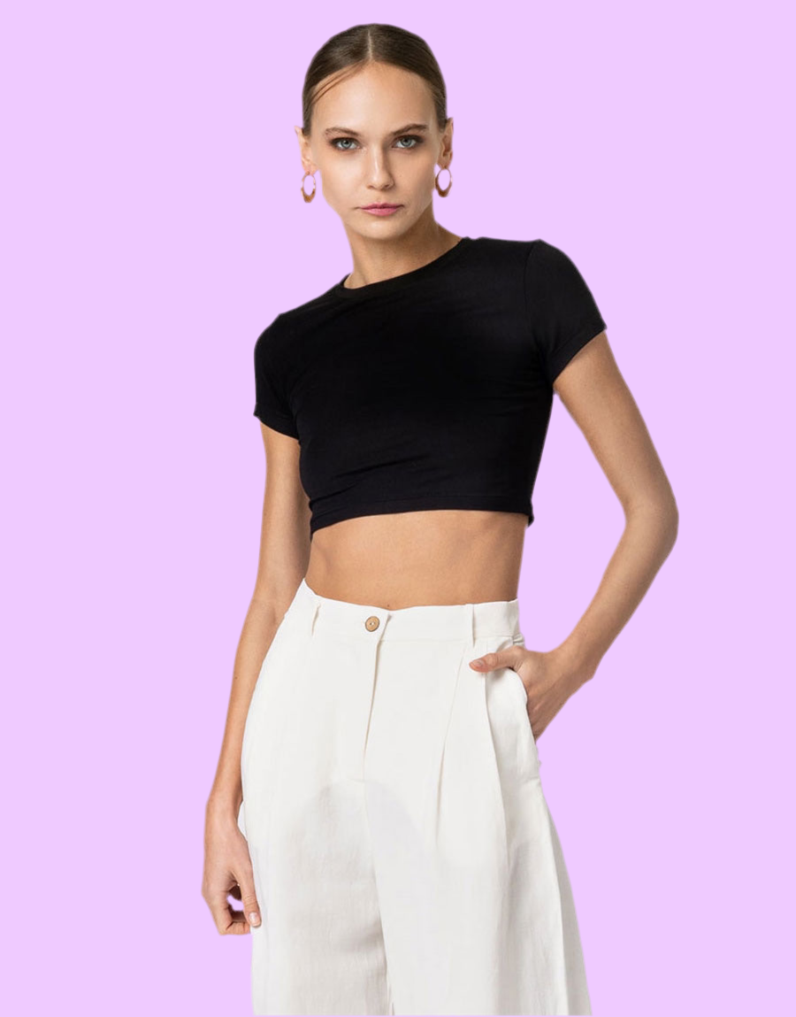 Freya bamboo crop top