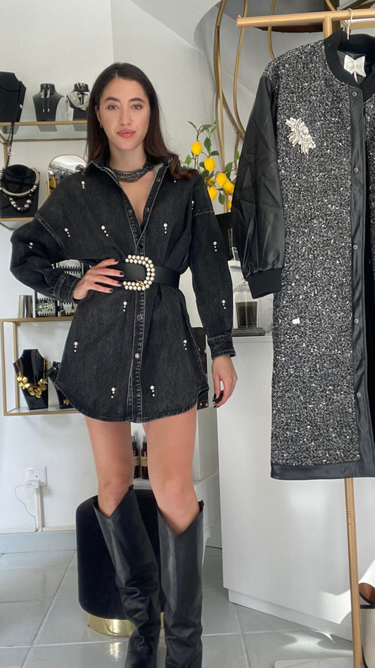 Black Jean shirt/dress