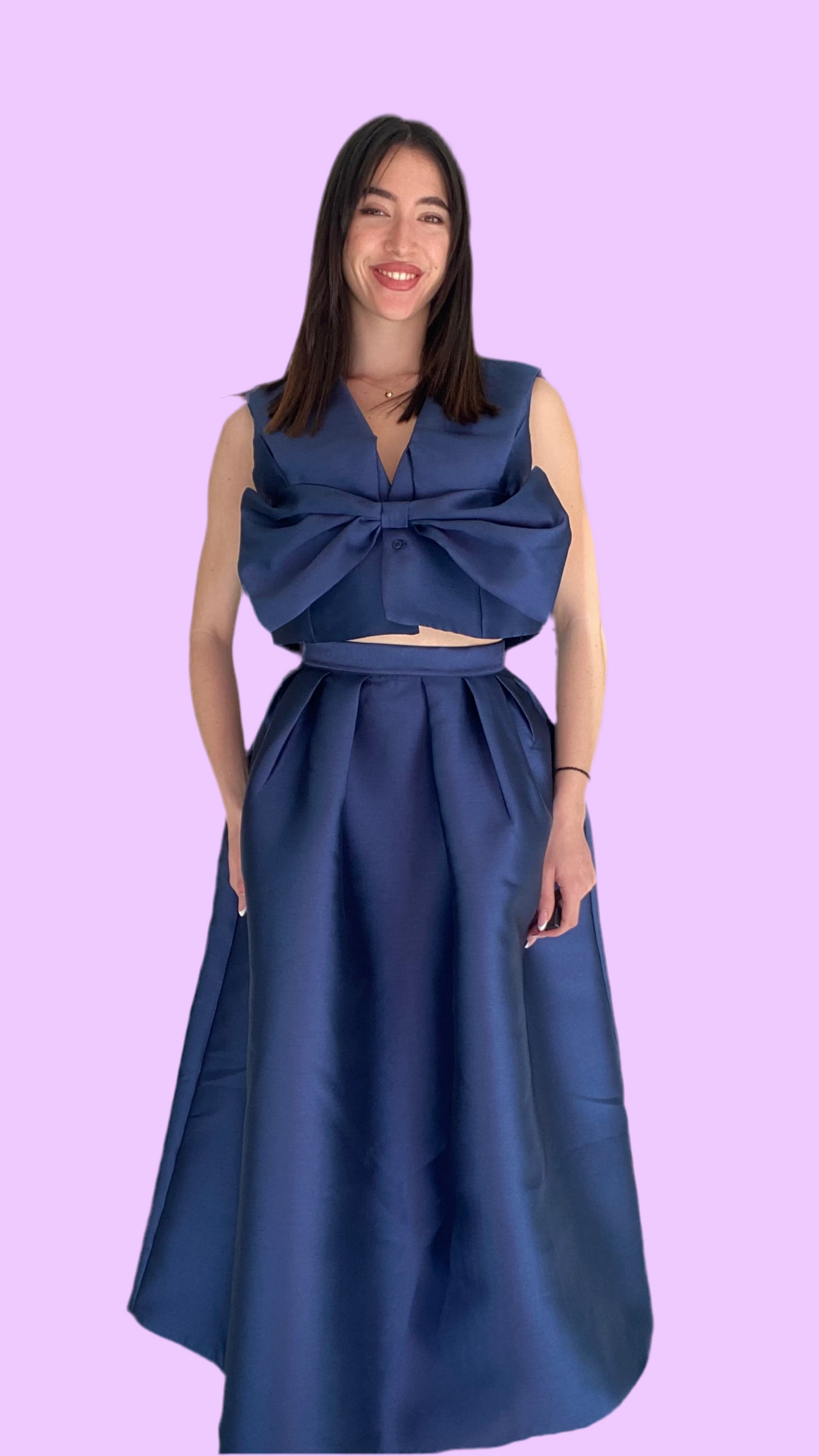 Taftan skirt and top with bow