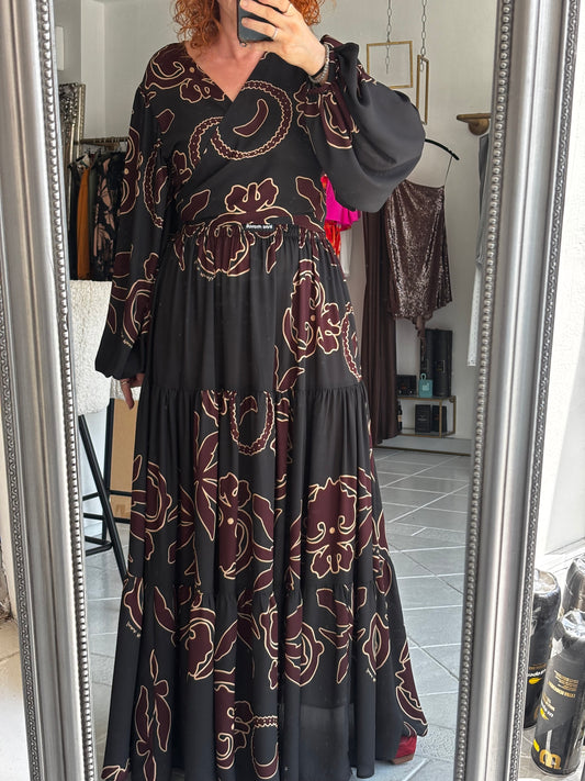Sheer long A line skirt