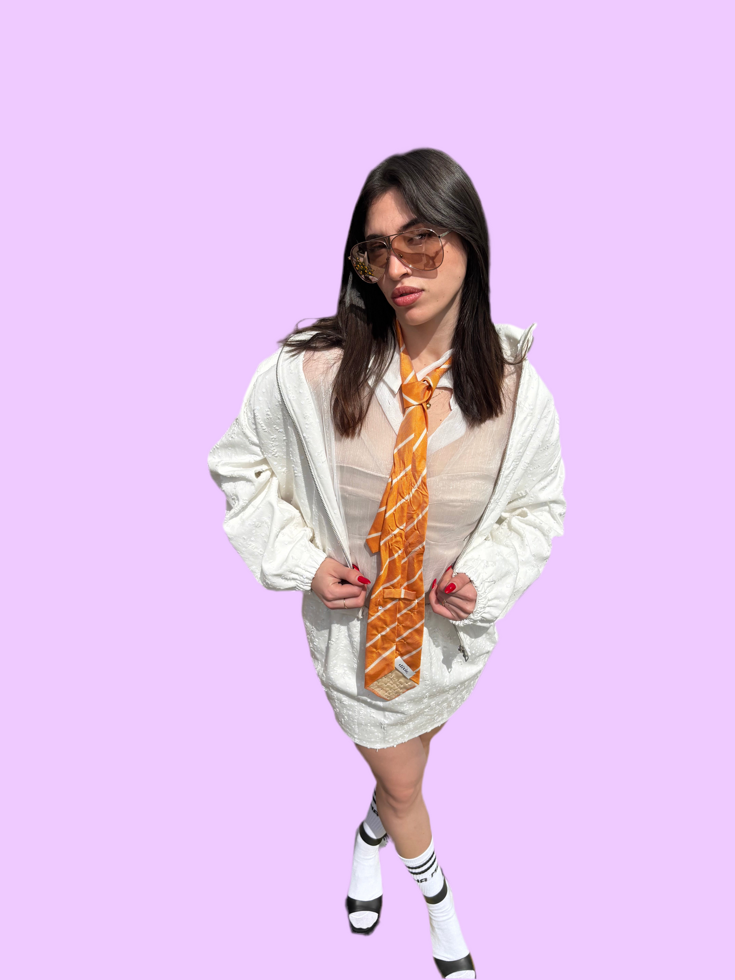 White embroidered jacket