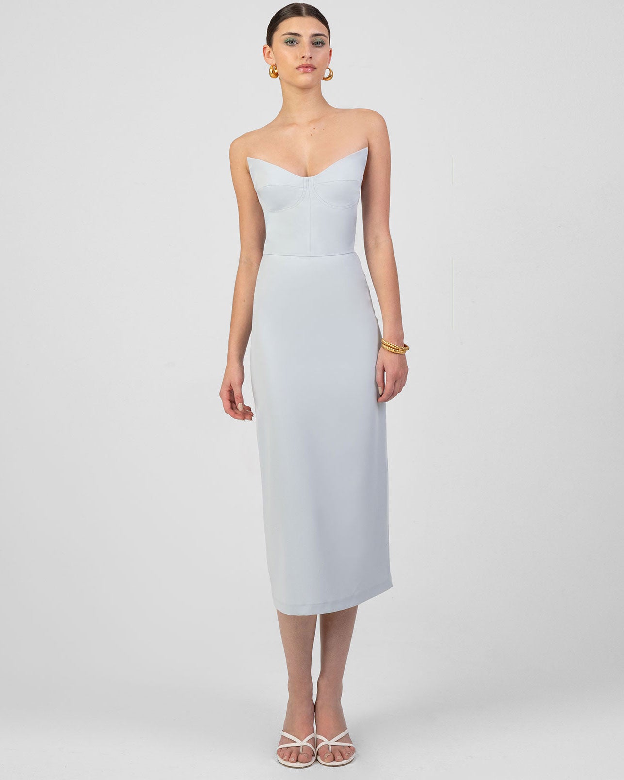 Clelia strapless midi dress