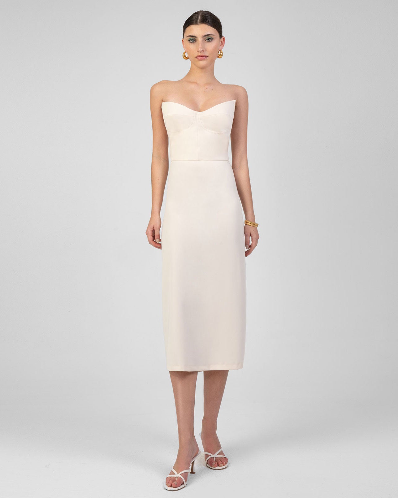 Clelia strapless midi dress