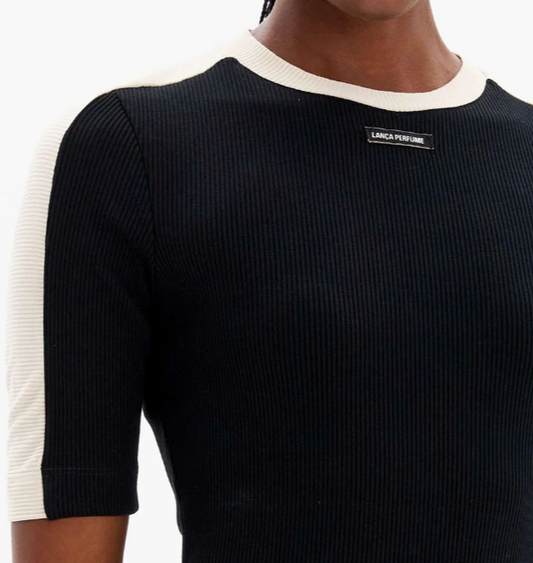 Ribbed Blouse with Sleeves