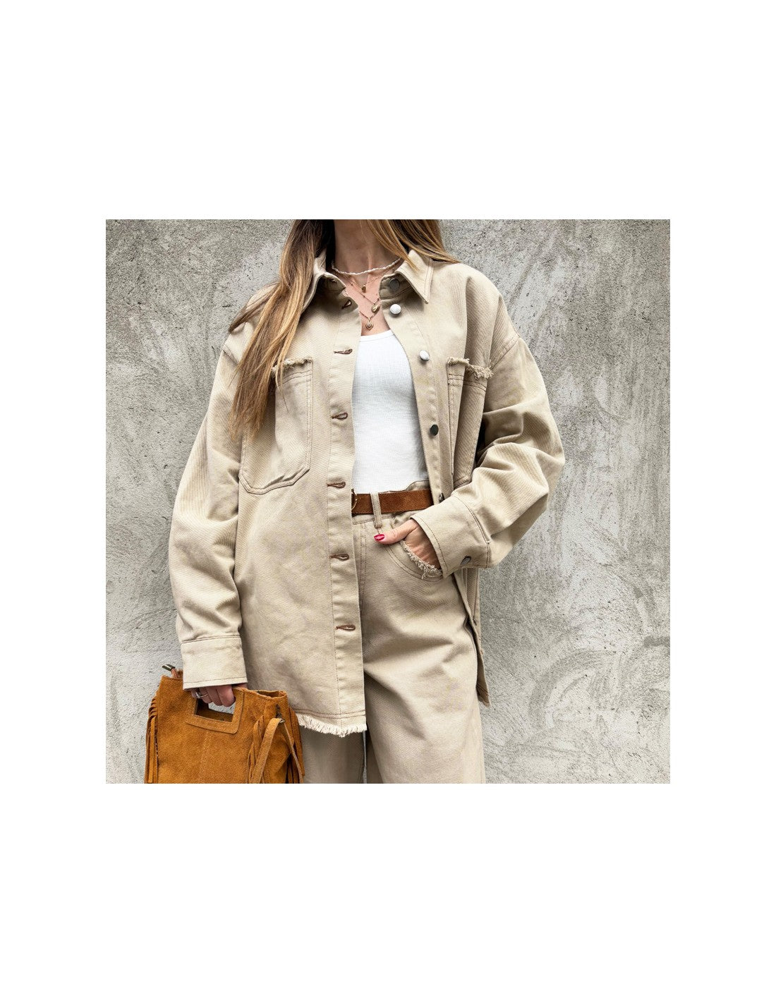 Beige longsleeve shirt