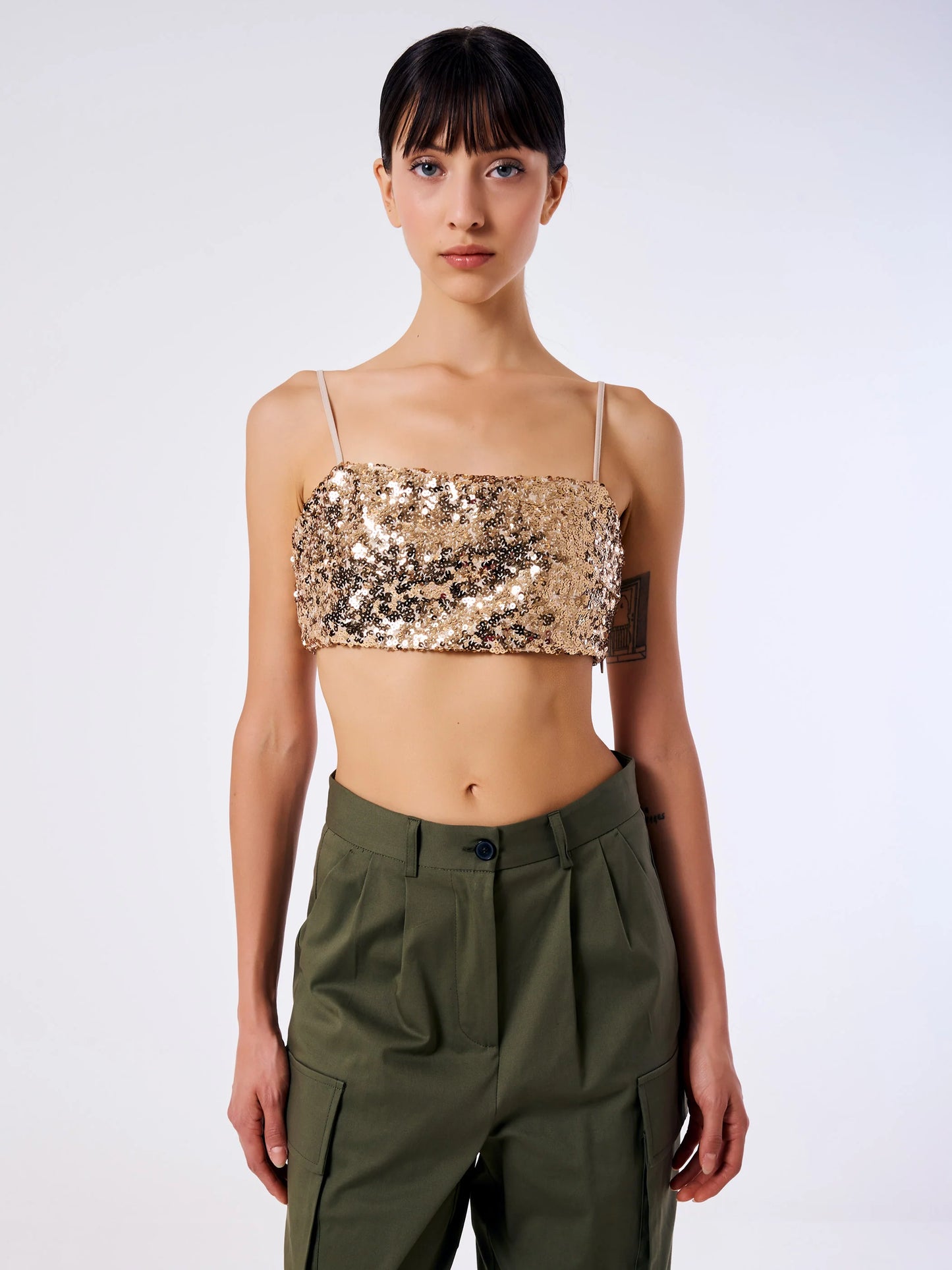 Sequin crop top