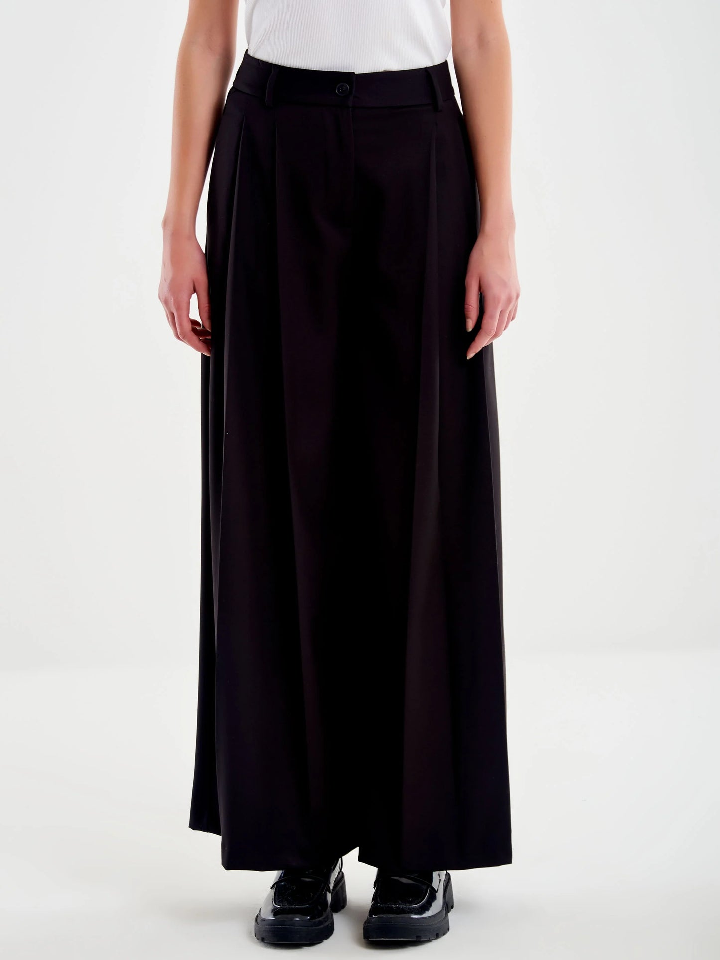 Wide double pleat trouser