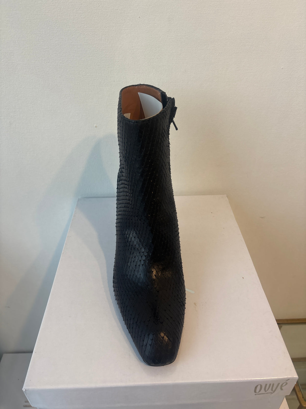 Leopard Print Cognac Ankle Boots Baroc Boutique 38